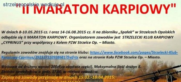II MARATON KARPIOWY-Spałek 2015
