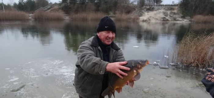 Zarybianie Glinianki Pożegowo 10.12.2014