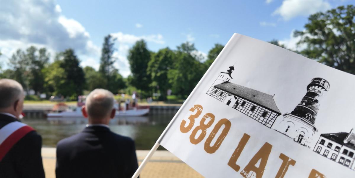 380-lecie Pisza - Msza Święta ze statku Smętek na Pisie