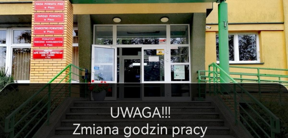 Zmiana godzin pracy Starostwa