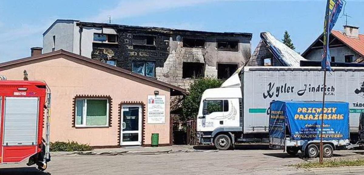 Spłonął warsztat wulkanizacyjny w Piszu
