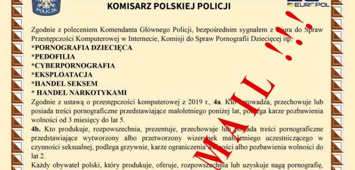 Uwaga na fałszywe maile