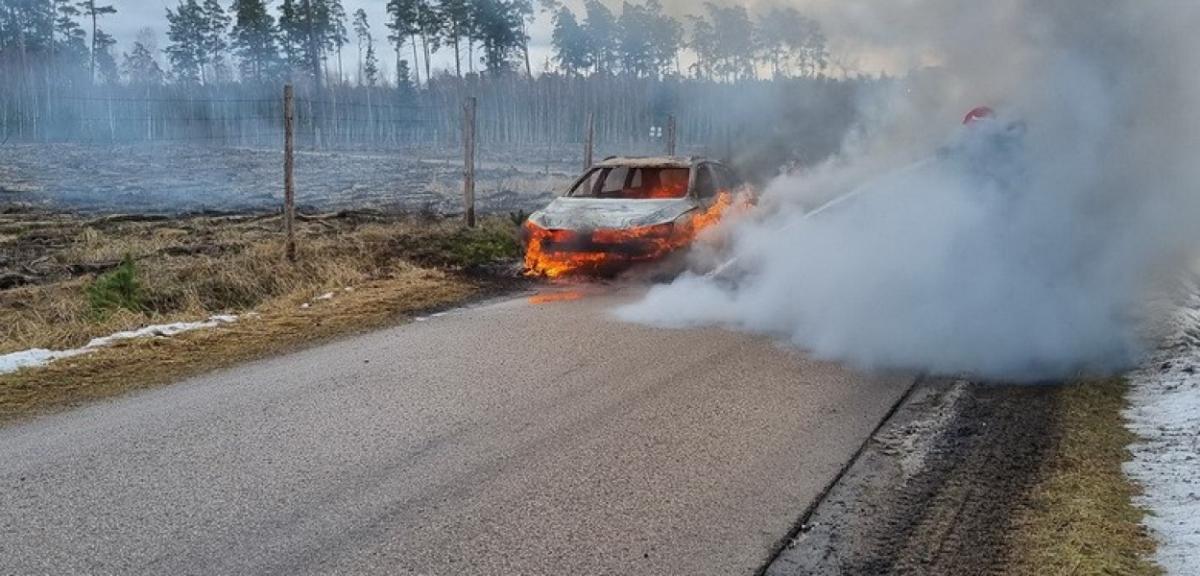 Skoda w płomieniach