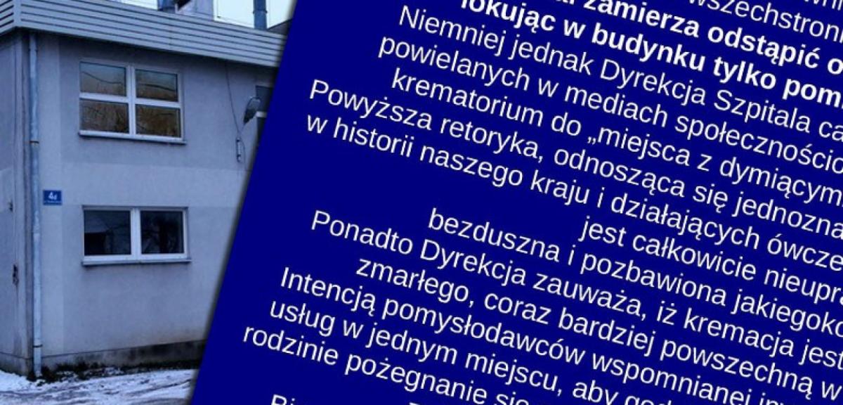 Zrezygnowano z pomysłu budowy krematorium przy szpitalu