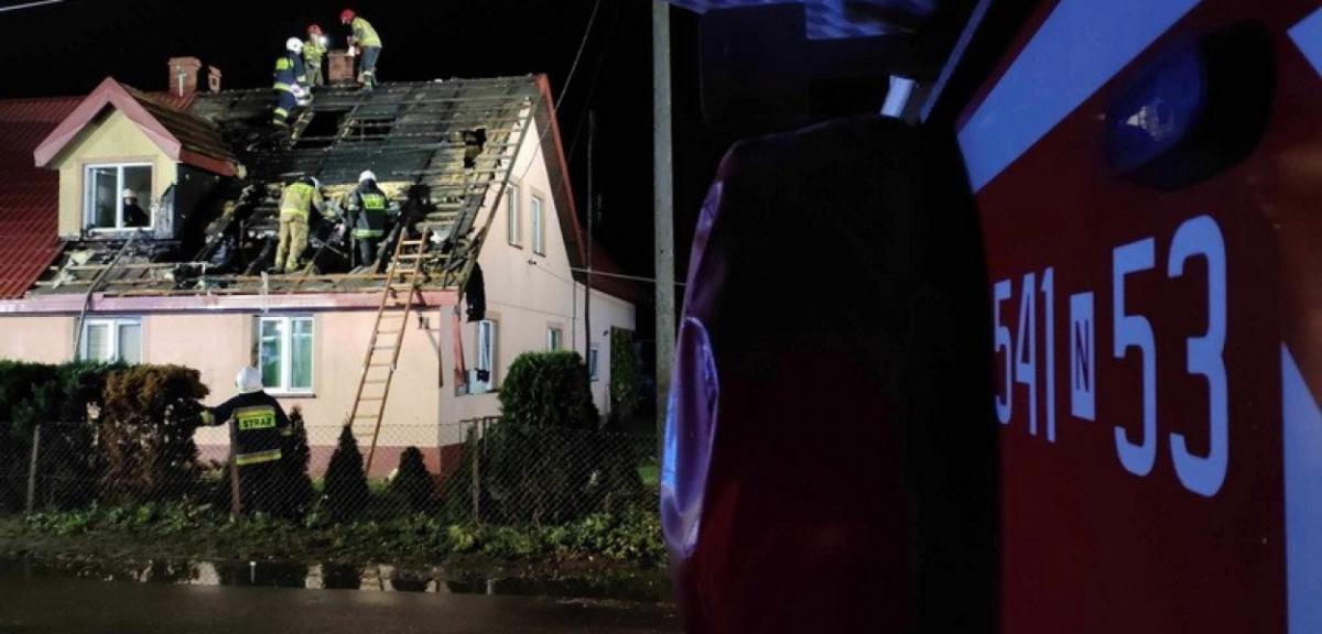 Strażacy gasili pożar w Hejdyku