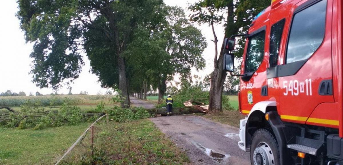 Wietrzny weekend. Strażacy z powiatu w działaniu