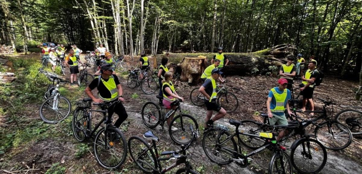 40 km rowerkiem po lesie