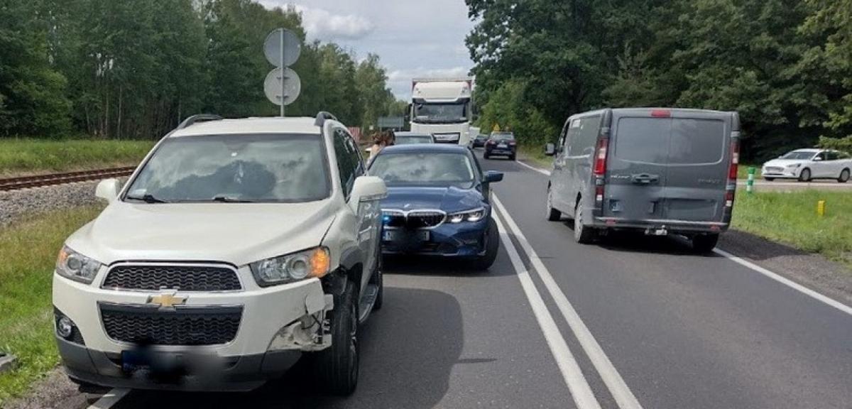 Zderzenie osobówek pod Piszem