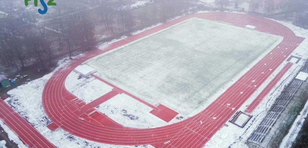 Modernizowany stadion z lotu ptaka