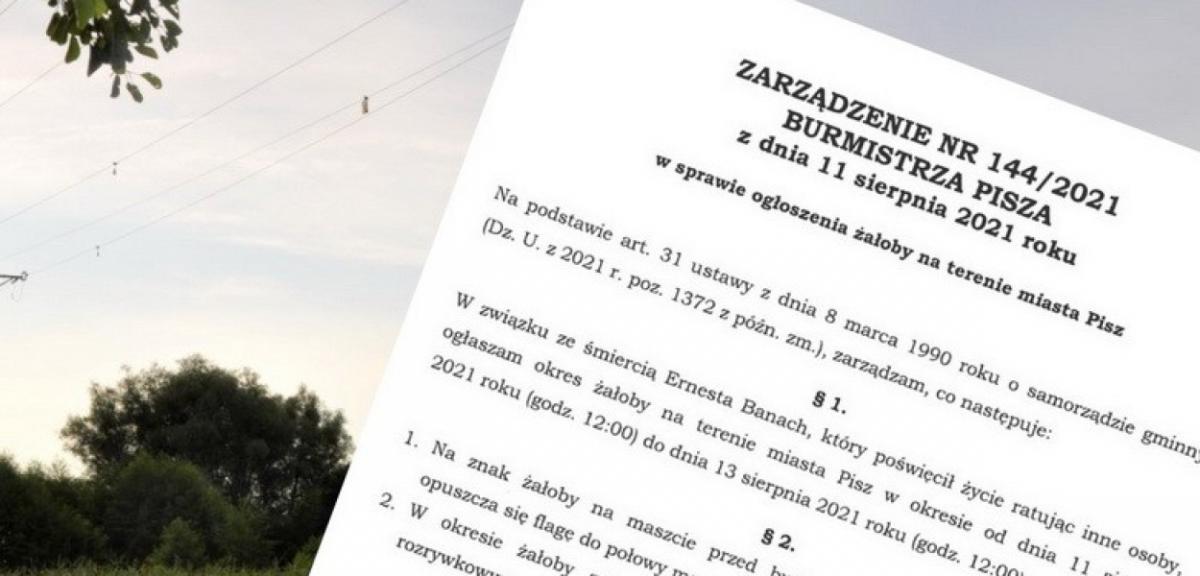 W związku z tragedią na Pisie Burmistrz Pisza ogłosił żałobę 
