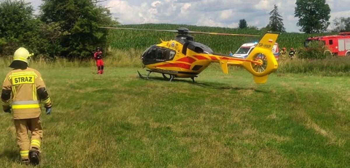 Wypadek motocyklowy z udziałem nastolatków