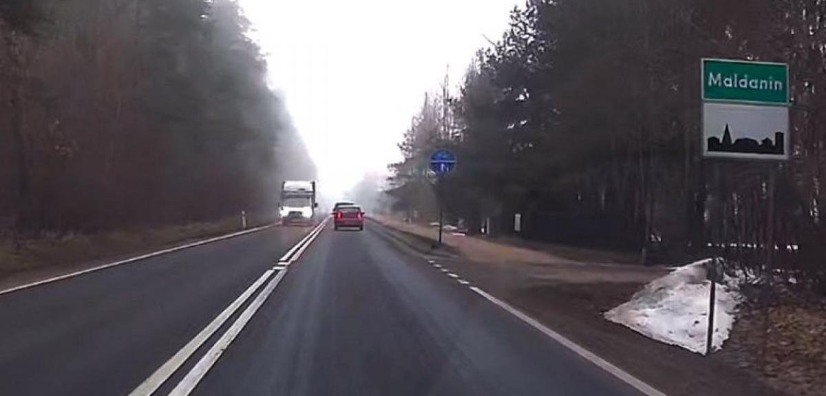 Jechał przez Maldanin 100 km/h
