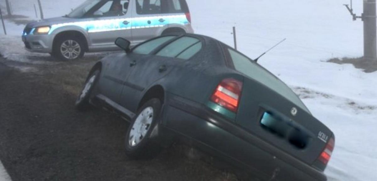 Trzonki: Skoda w rowie, kierowca pijany