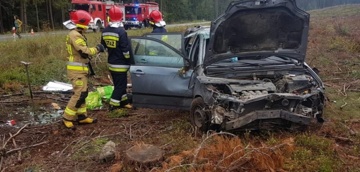 Kolizja drogowa na trasie Orzysz-Ełk
