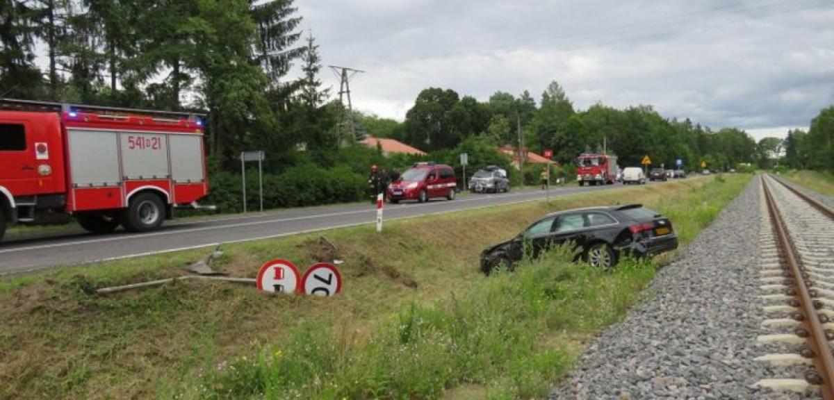 Kolizja aut na trasie Pisz - Ruciane-Nida