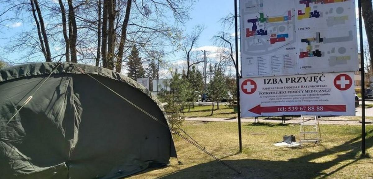 Szpitalny Oddział Ratunkowy w namiocie