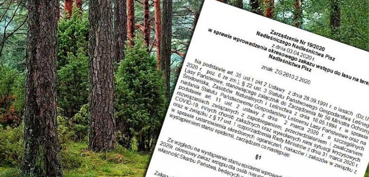 Pisz: Wprowadzono zakaz wstępu do lasu!