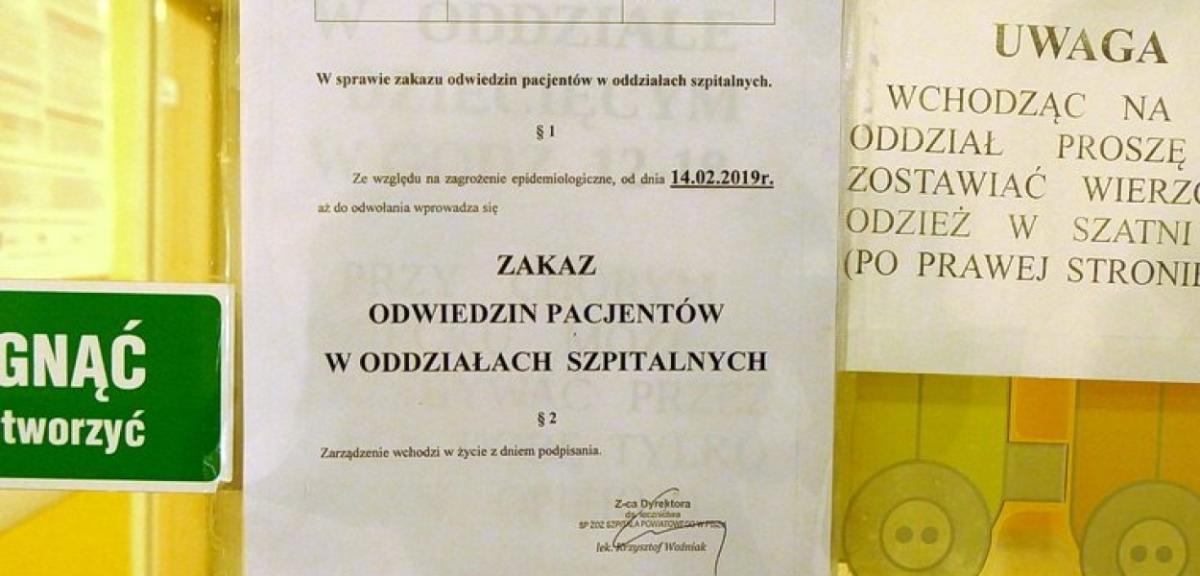 Odwiedziny chorych w piskim szpitalu wstrzymane do odwołania