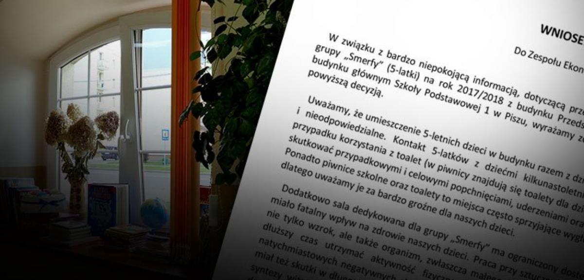 Rodzice nie chcą swoich Smerfów w piwnicy. Dyrektor uspokaja.