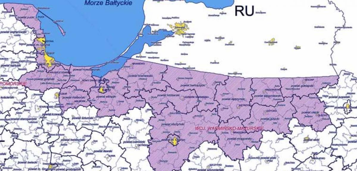 Polska i Rosja zawiesiły mały ruch graniczny z obwodem kaliningradzkim