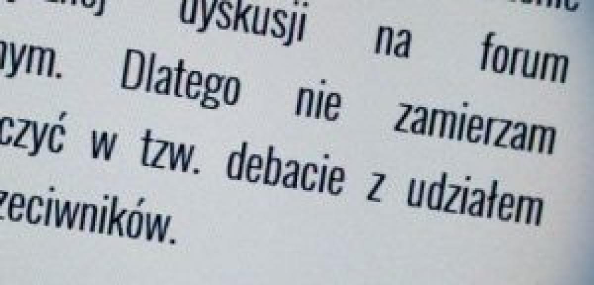 Łachacz przegrał w sądzie, Alicki odmówił debaty 