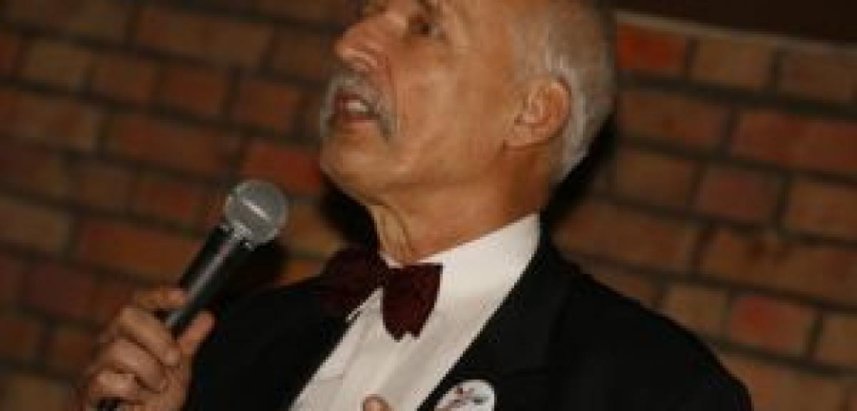 Janusz Korwin-Mikke przemawiał do piskiej młodzieży