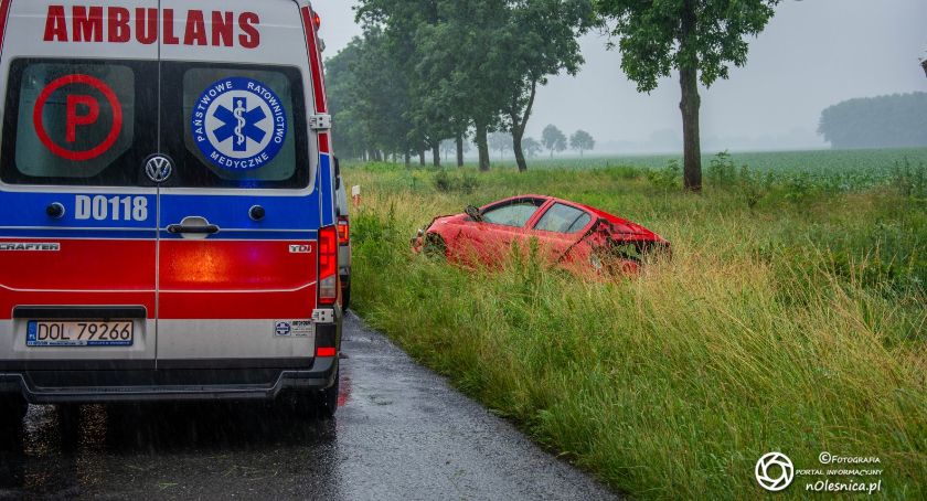 Świerzna - auto w rowie