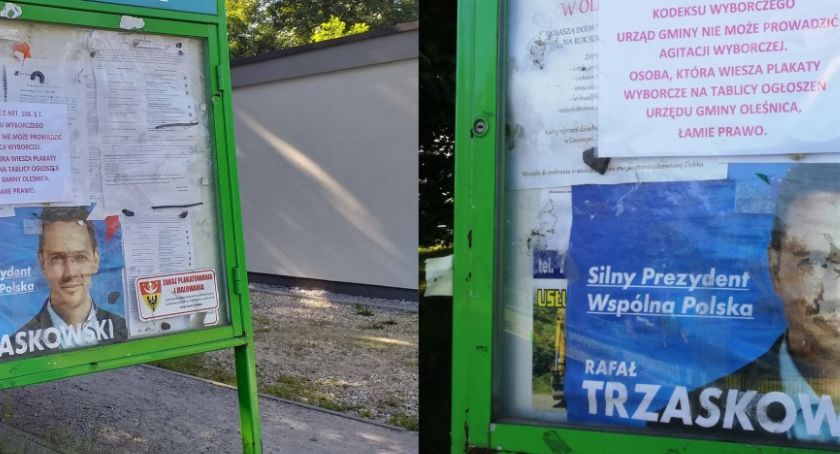 Mieszkaniec prosi o interwencję - wyborczy plakat w gminnej gablocie