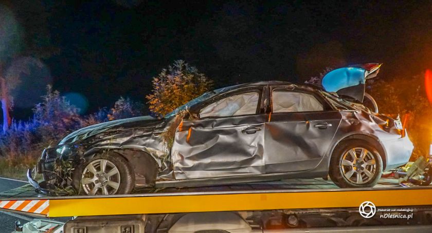 Wypadek koło Kobylej Góry - nie żyje 17 latka - kierowca nietrzeźwy
