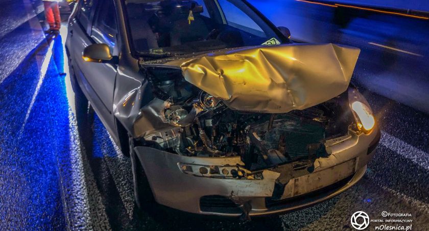 Wypadek na zjeździe z trasy S8