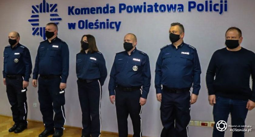 Nowi naczelnicy i komendanci w oleśnickiej Komendzie Policj