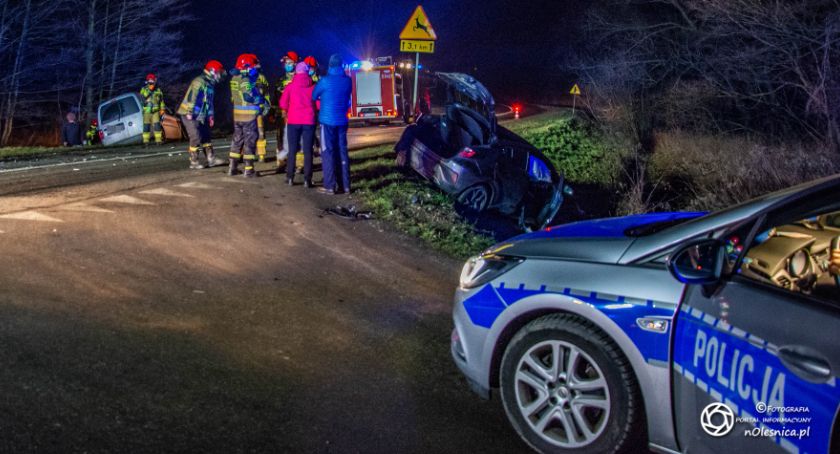 Wypadek na trasie do Bierutowa - droga zablokowana