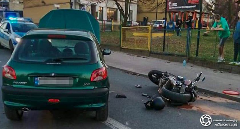 Wypadek motocyklisty - wezwano śmigłowiec LPR-u