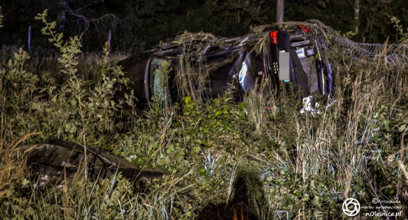 Wypadek na drodze z Bystrego do Krzeczyna
