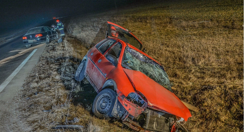 Wieczorna kolizja na drodze do Jenkowic