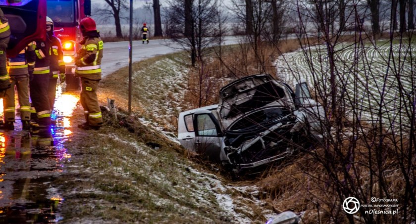 Wypadek koło Stradomi