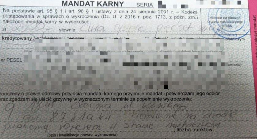 Na rowerze z prawie 3 promilami - mandat 2500 złotych
