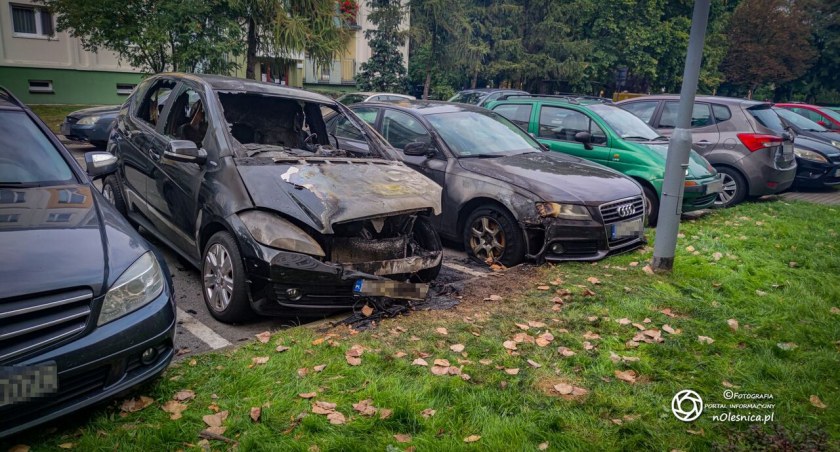 Nad ranem strażacy gasili palące się auto
