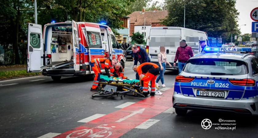 Rowerzystka wjechała pod busa - interweniował Śmigłowiec LPR - FOTO