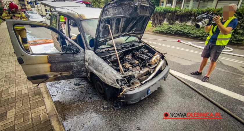 Znowu paliło sie auto w Oleśnicy