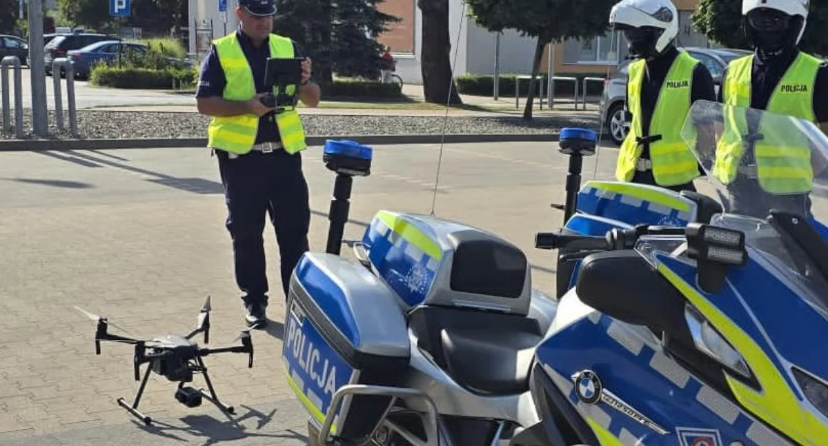 Policyjny dron w działaniach „Bezpieczny pieszy”