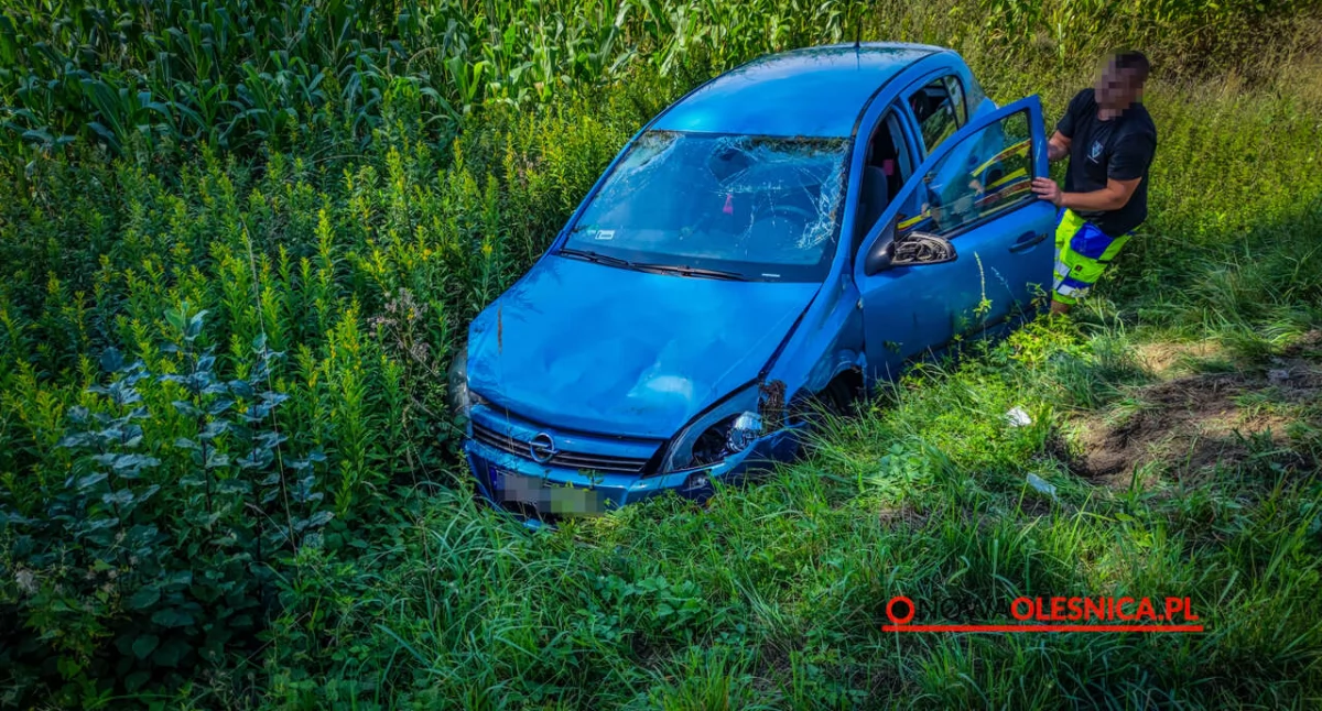 Wypadek dwóch aut koło Ligoty Wielkiej
