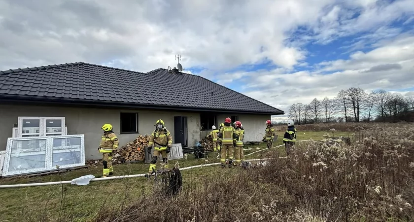 Pożar w domu na terenie Ligoty Małej