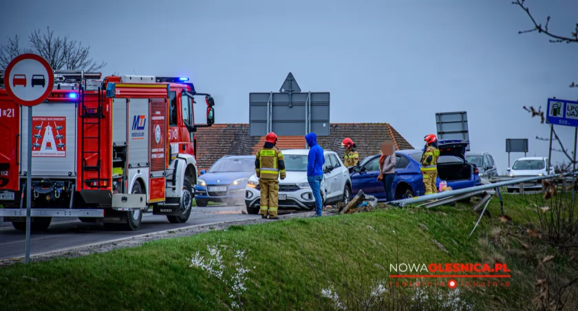 Wypadek na wylocie z Oleśnicy