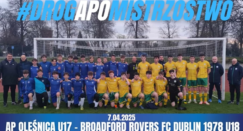 Mocne uderzenie AP Oleśnica U17 w sparingu z irlandzkim rywalem