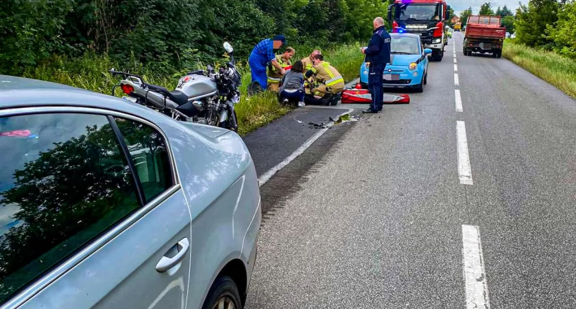 Groźnie wyglądający wypadek dziś rano pod Ligotą Wielką