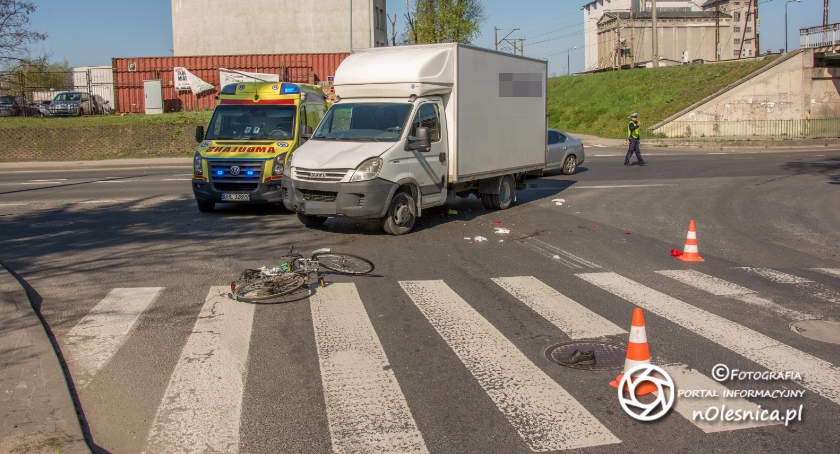 Potrącenie rowerzysty na Ludwikowskiej