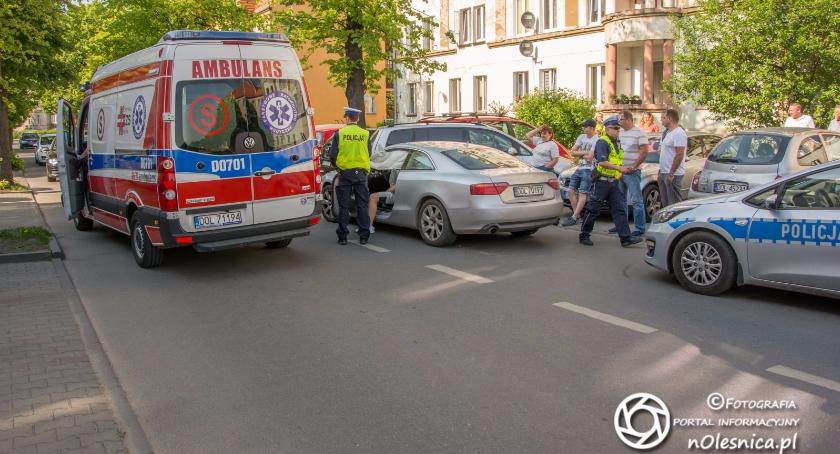 Wypadek z udziałem trzech aut na Daszyńskiego