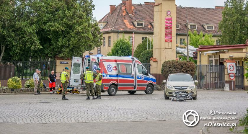 Potrącenie rowerzysty na Wileńskiej