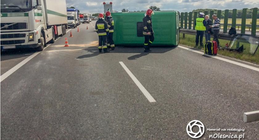 Wypadek na S8 koło Łoziny